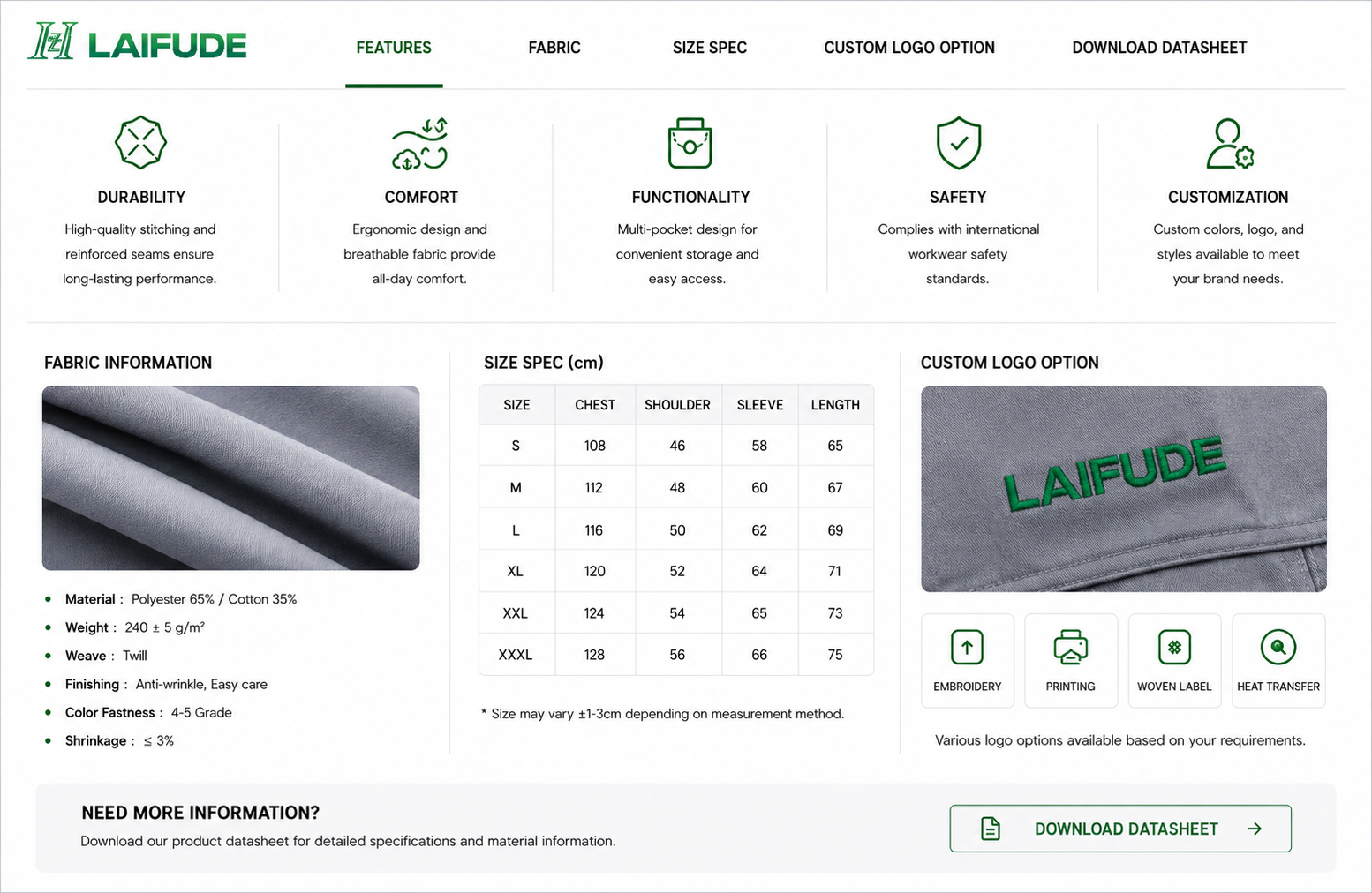 LAIFUDE workwear